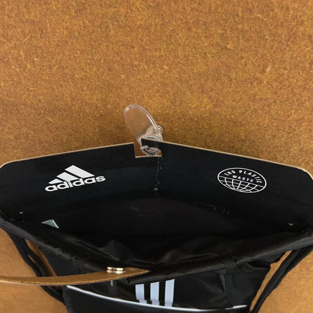 Adidas Unisex OS Black Alliance II Sackpack Drawstring Gym Bag NWT
